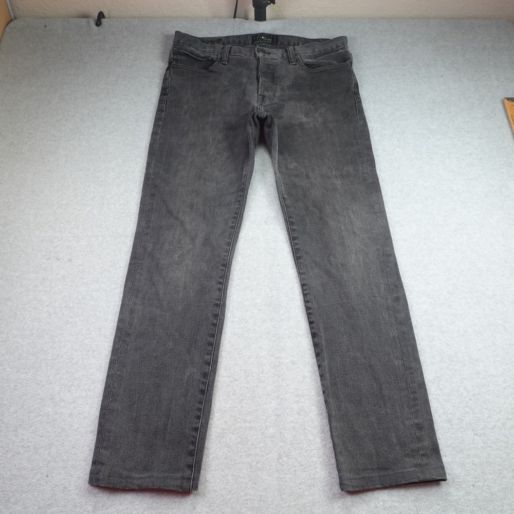 Lucky Brand Jeans Mens 32x28.5 Gray‎ Denim 1 Authentic Skinny Slim Rehemmed